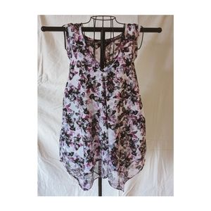 Handkerchief Hem Floral Top